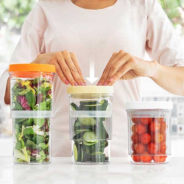 Storleksjusterbara behållare (3-set)