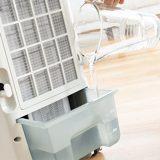 Portabel avdunstningsluftkylare 4,5 L 70W grå