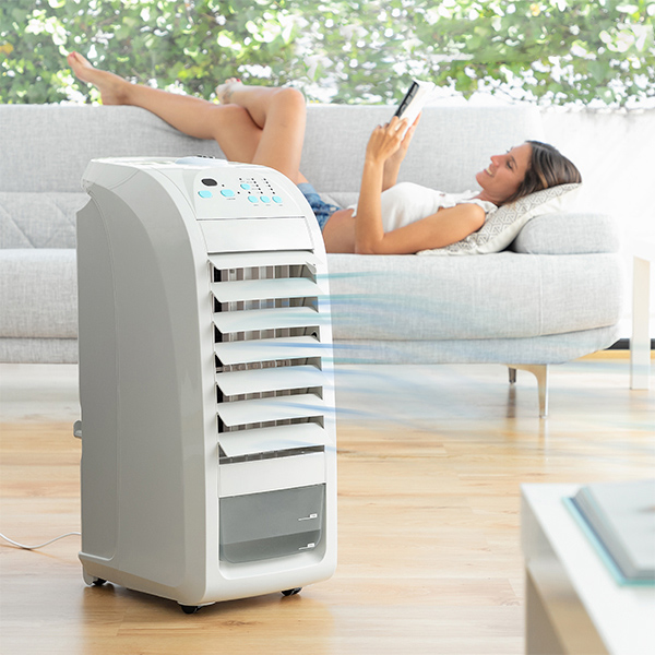 Portabel avdunstningsluftkylare 4,5 L 70W grå