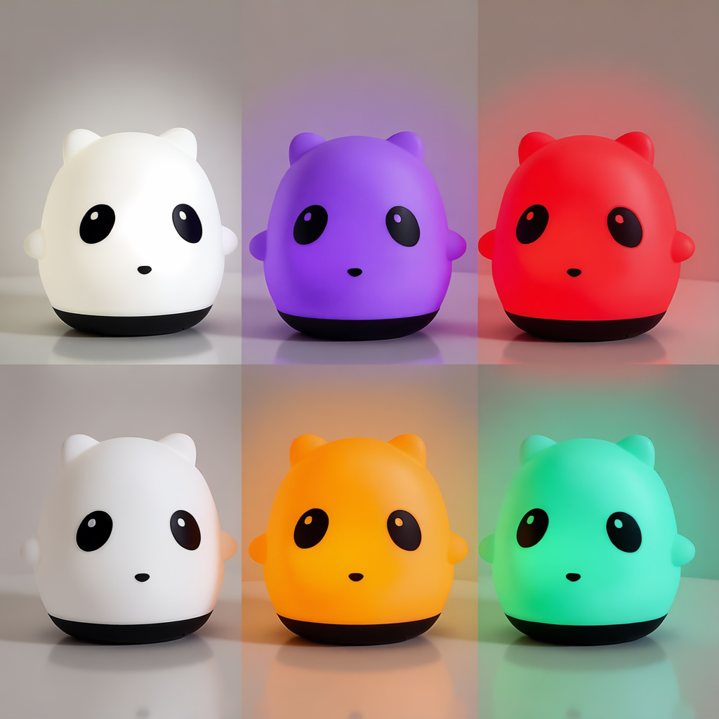 Uppladdningsbar nattlampa panda