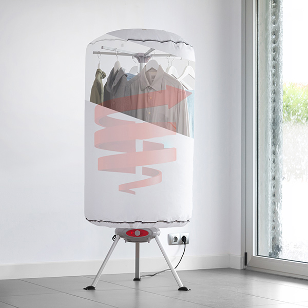 Portabel klädtork 1000W vit