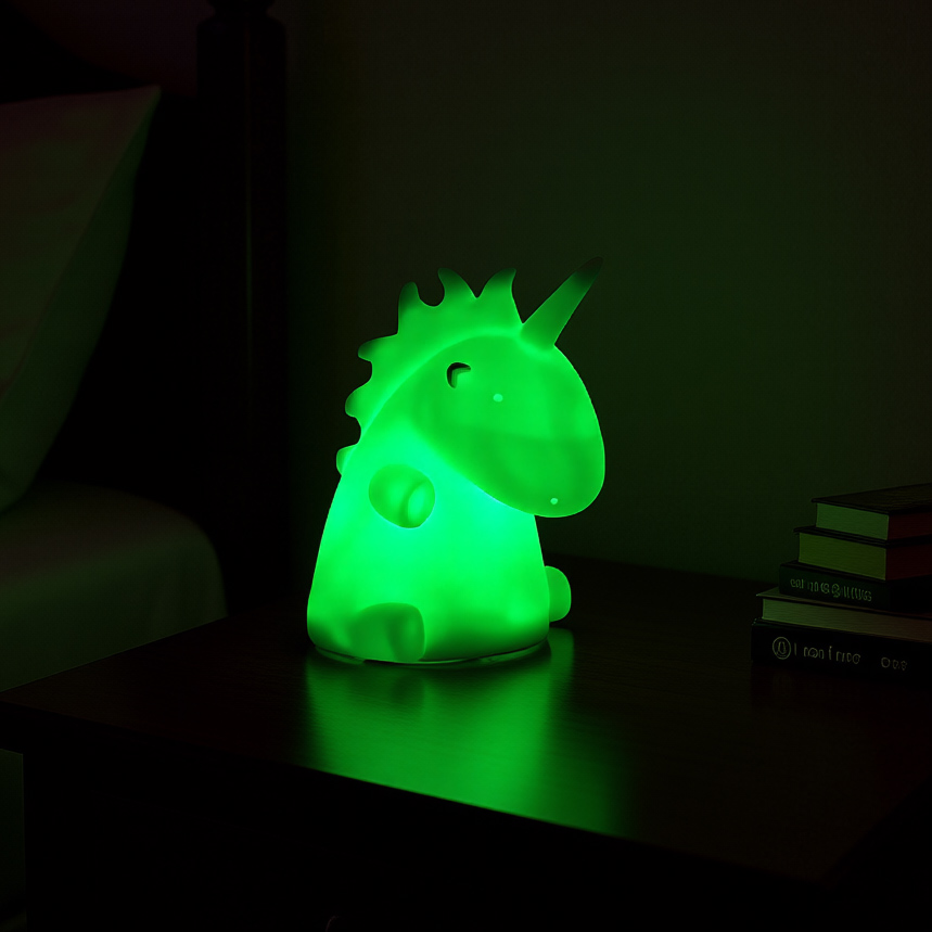 Lampa i enhörningsdesign, flerfärgad