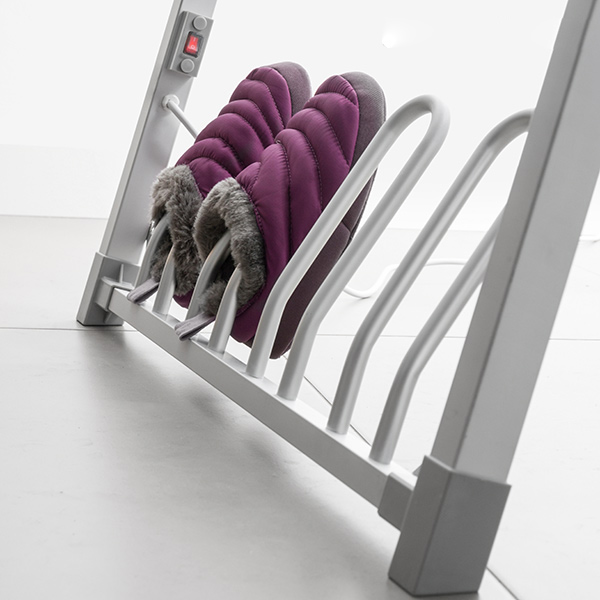 Elektriskt torkställ i vertikal modell 300W, 30 stänger, grå