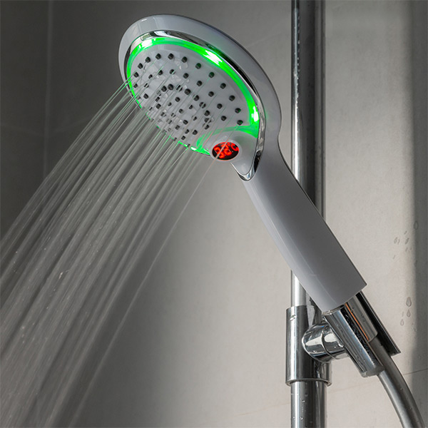 Duschmunstycke med temperatursensor