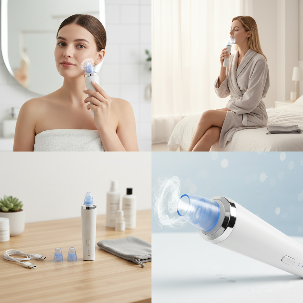 Elektrisk hudrengörare mot pormaskar