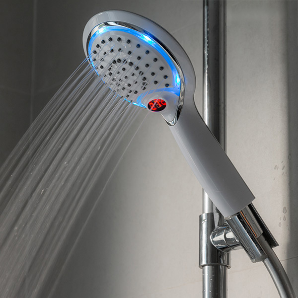 Duschmunstycke med temperatursensor