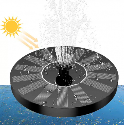 Solcellsdriven fontän