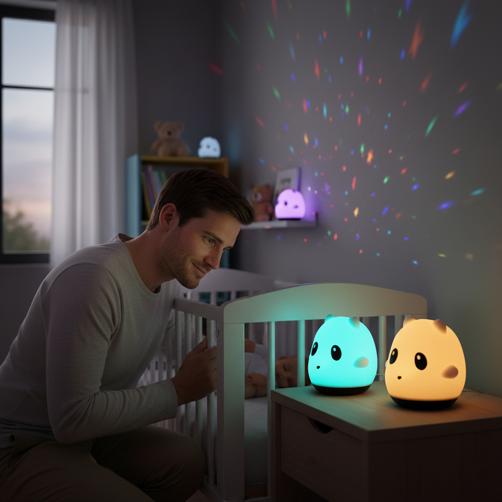 Uppladdningsbar nattlampa panda