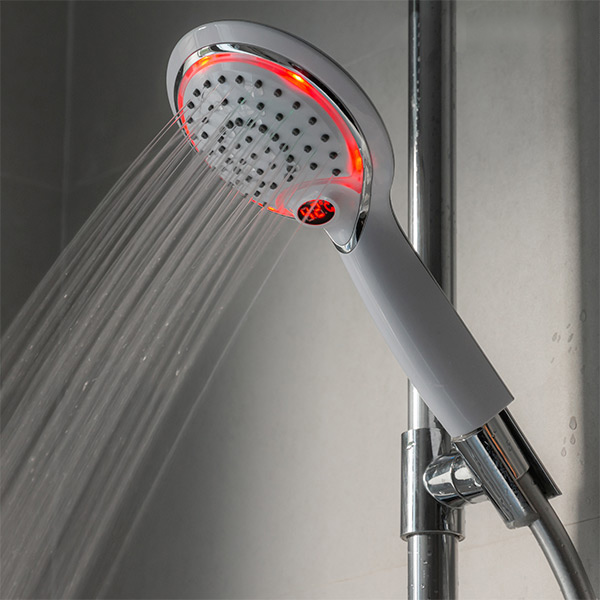 Duschmunstycke med temperatursensor